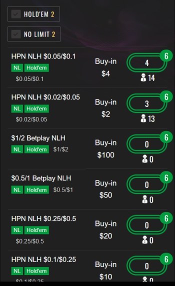 poker w betplay