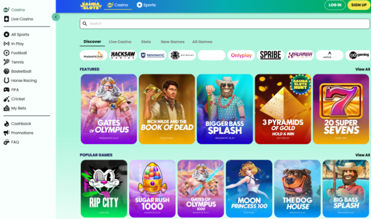 Samba Slots - kazino spēļu karnevāls Latvijas spēlētājiem