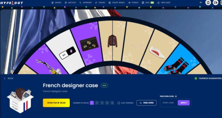 Choose box on Hypeloot 