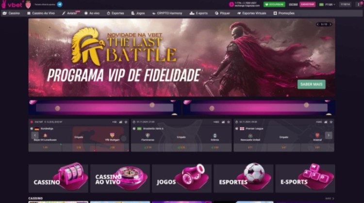 Vbet é um dos cassinos legalizados no Brasil