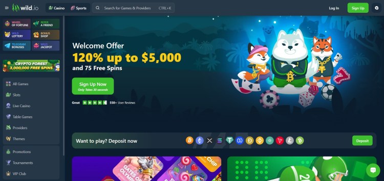 Wildio é uma das plataformas de blackjack online para brasileiros