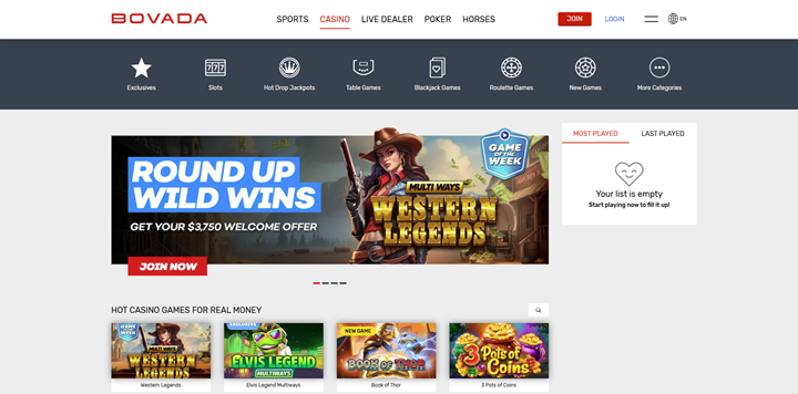 bovada welcome bonus and games