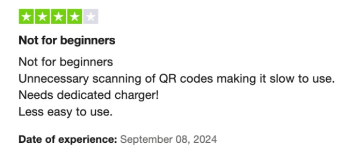 4 star TrustPilot review