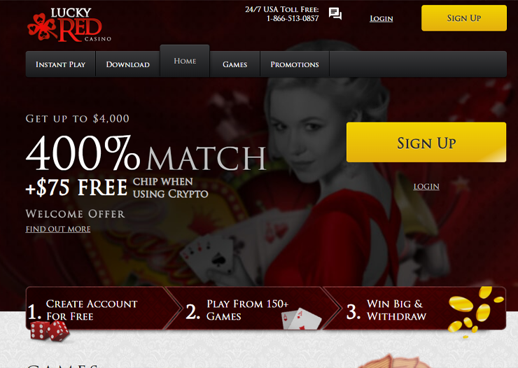 lucky red casino sign up bonus