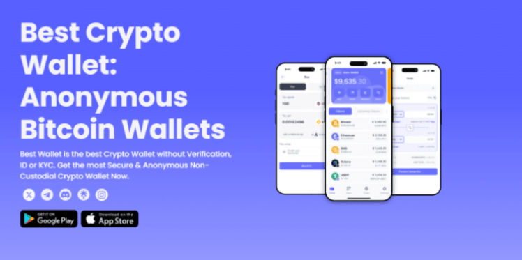 Best Wallet - labākā kriptovalūtu birža bez identitātes pārbaudes