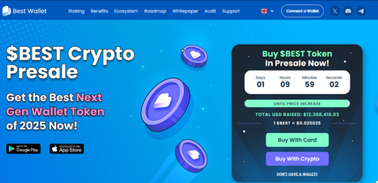 Best Wallet Token - piedāvā atlaides tirdzniecības maksām
