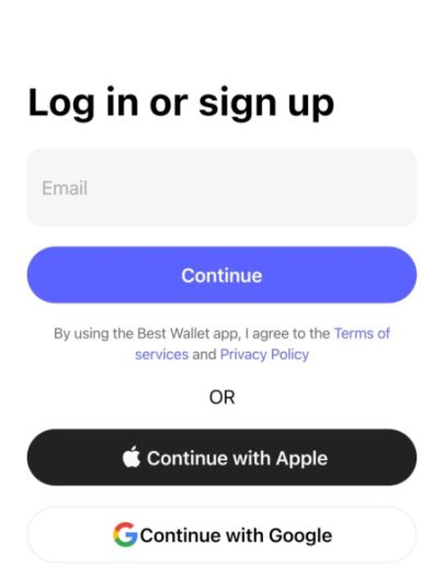 Best Wallet app signup