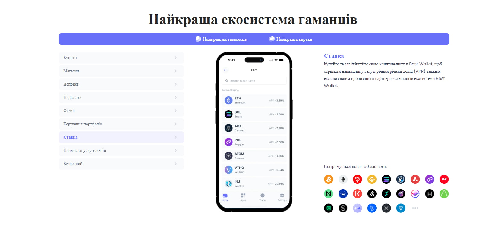 Best Wallet staking 