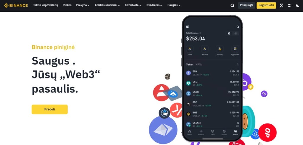 Binance Wallet – lanksti Web3 piniginė su plačiomis DeFi galimybėmis
