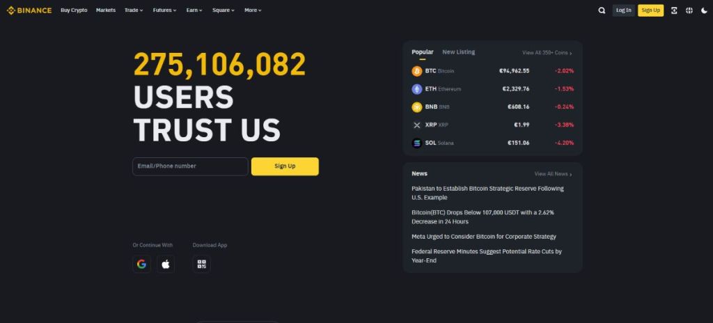 Binance ბირჟა