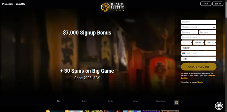 black lotus casino welcome bonus