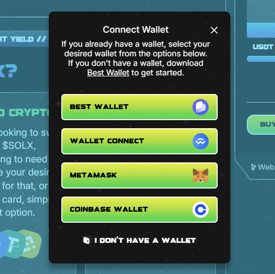 Connect Your Wallet to Presale Website