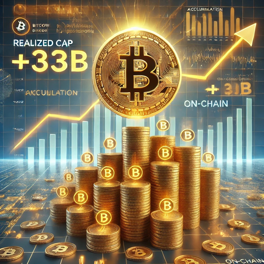 Bitcoin Sees $3 Billion Daily Growth in Realized Cap Amid Ongoing Accumulation