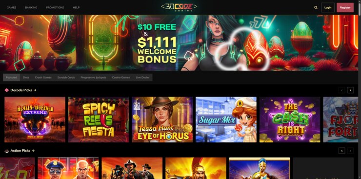 decode casino sign up bonus and games