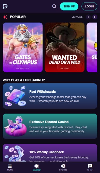 DisCasino แพลตฟอร์ม Discord คาสิโนออนไลน์ เชื่อมต่อเล่นง่าย