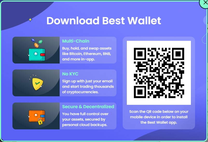 ნაბიჯი 1: ჩამოტვირთეთ Best Wallet აპი