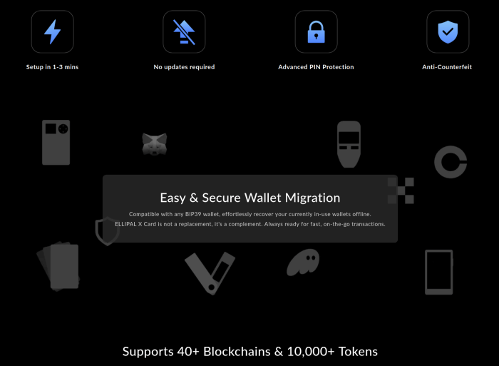 Ellipal Supports Over 10,000 Coins and Tokens.