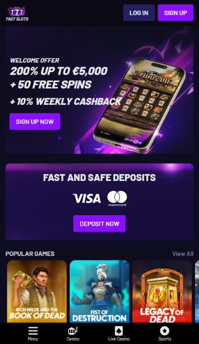 Fast Slots สล็อตค่ายชั้นนำ สนับสนุนไลฟ์แชท