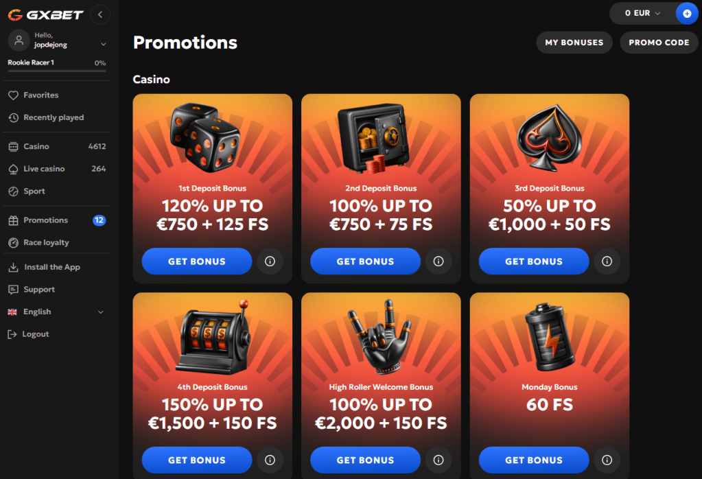 Gxbet bonussen, bookmakers zonder Cruks