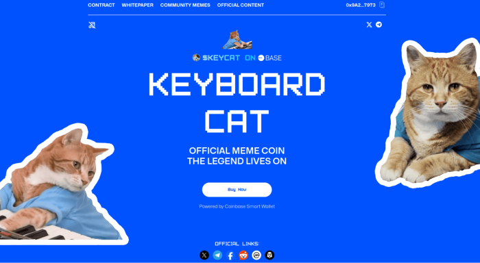 Keyboard Cat’s official homepage information
