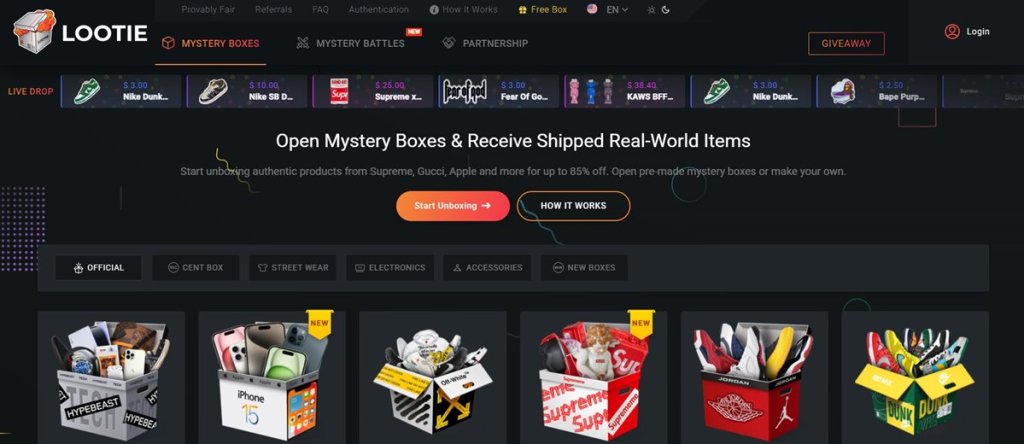 Lootie értékelés – Gamifikált Mystery Box élmény prémium márkákkal