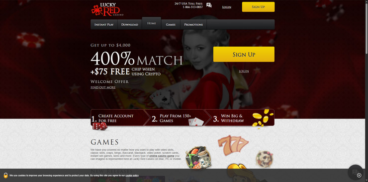 lucky red casino welcome bonus
