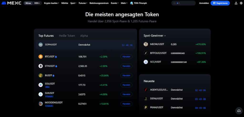 MEXC Krypto Trading Platform