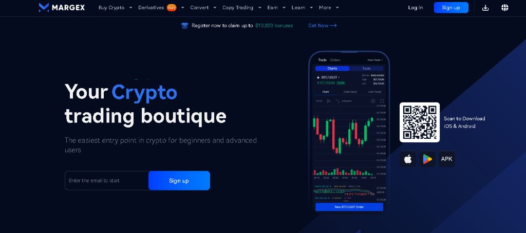 2. Margex – patogi ir saugi kriptovaliutų prekybos platforma