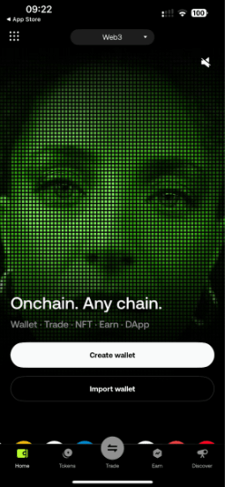 OKX Wallet on iOS register