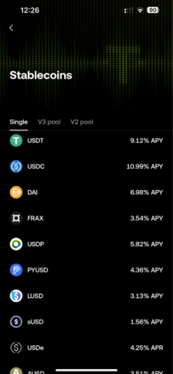 OKX Wallet staking section