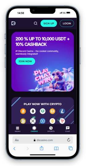 Discasino on mobile.