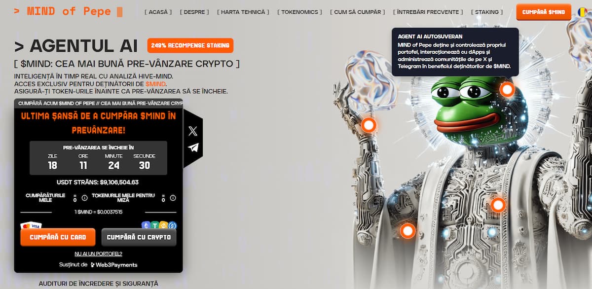 Memecoin de nueva generación con tecnología de IA - MIND of Pepe
