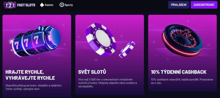 Výherní automaty na Fast Slots.