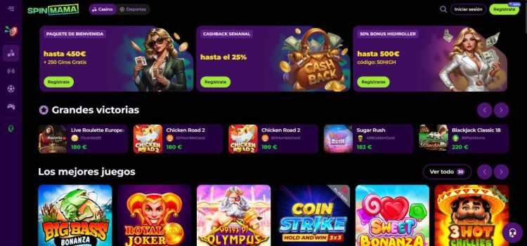 Spinmama casinos internacionales online