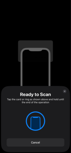 Tangem wallet card scan in app