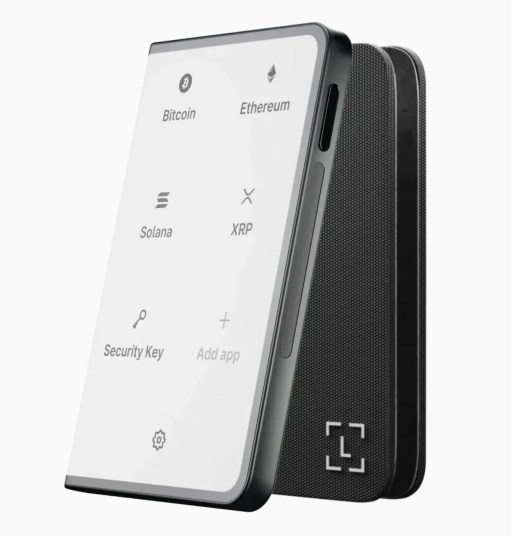 The Ledger Stax cold wallet