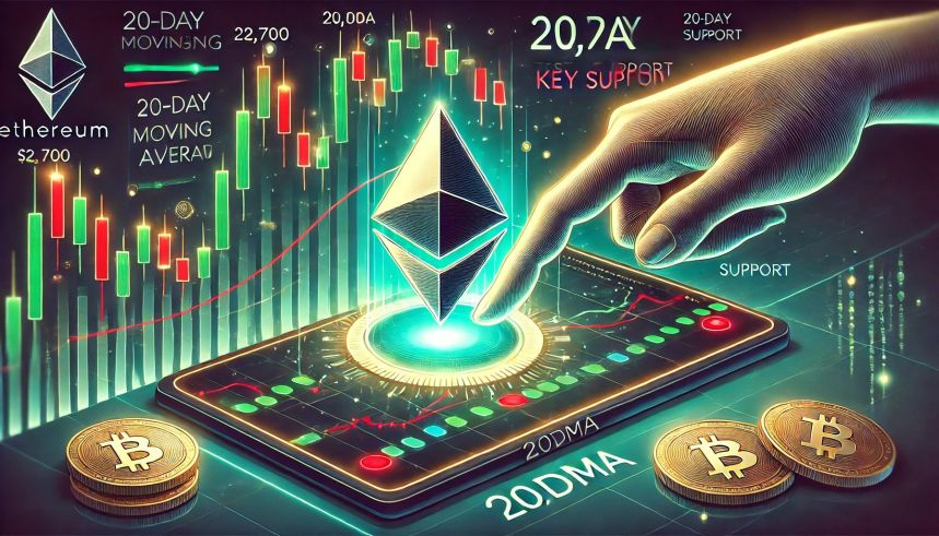 Ethereum Pulls Back To 20DMA After $2,700 Rejection: Testing Strength At Key Support