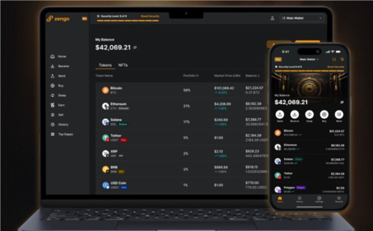 Zengo Wallet Interface.