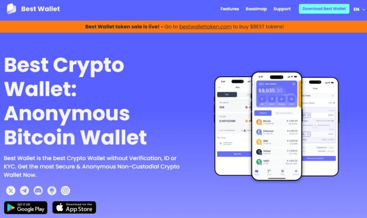 Best Wallet - pērc Ethereum anonīmi ar konkurētspējīgām komisijām