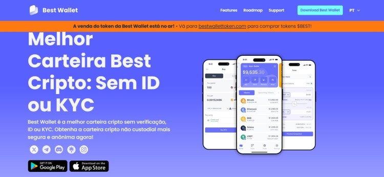 Homepage da Best Wallet