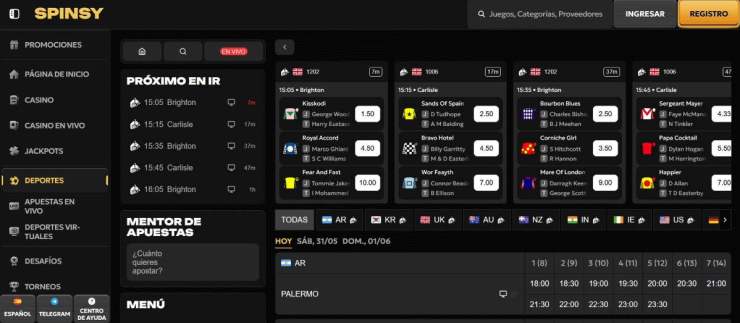 Spinsy es la casa de apuestas de caballos más recomendada del momento