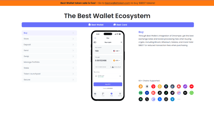 1. Best Wallet – naujos kartos sprendimas, kuris sujungia kriptovaliutų piniginės saugumą su biržos funkcionalumu