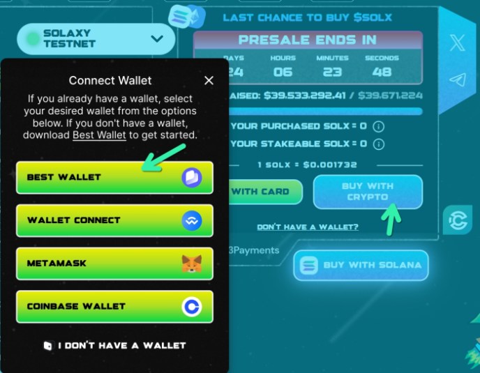 How to buy Solaxy process