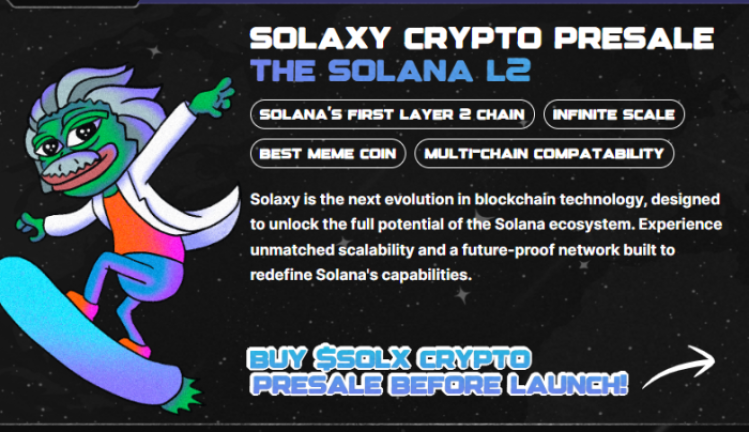 Solaxy presale website.
