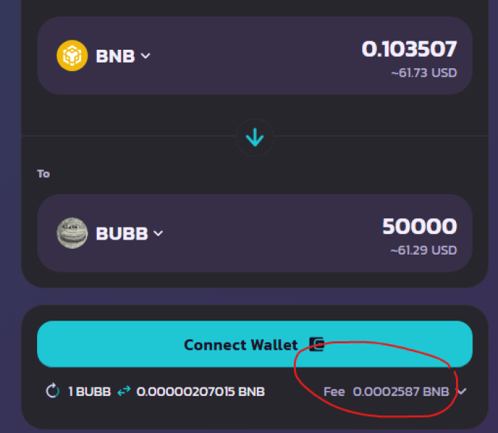 Pancakeswap buy BUBB