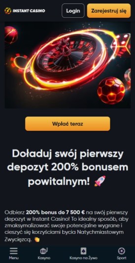 Strona główna Instant Casino. 