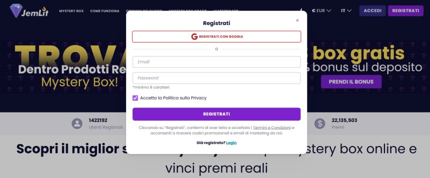 jemlit registrazione