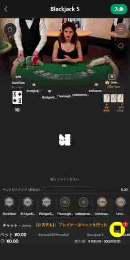 ブラックジャックでパーレー法を適用する際のベットと結果のシミュレーション