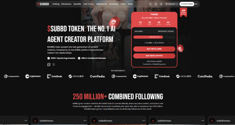 5. SUBBD - pirmoji AI kriptovaliutų prenumeratos platforma, keičianti $85 mlrd. rinką