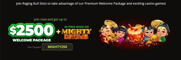 raging bull slots welcome bonus